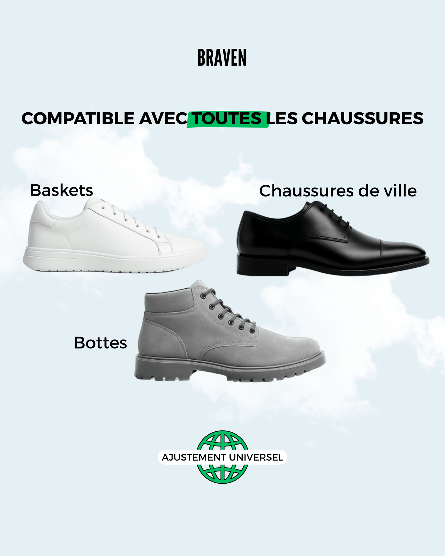 Semelles Réhaussantes Braven Lift™